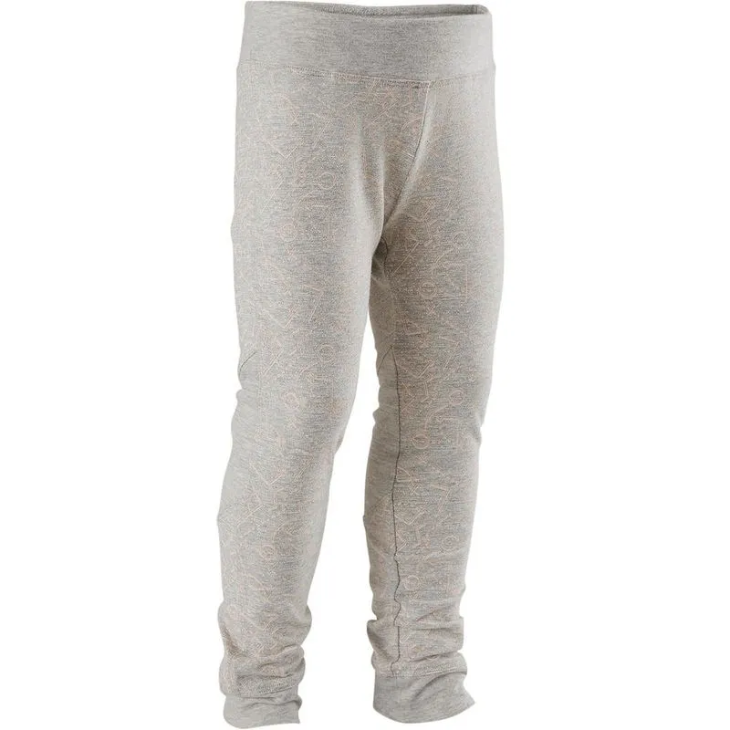 Calça Legging de Ginástica para Bebês 500 - cinza-claro - 24 meses