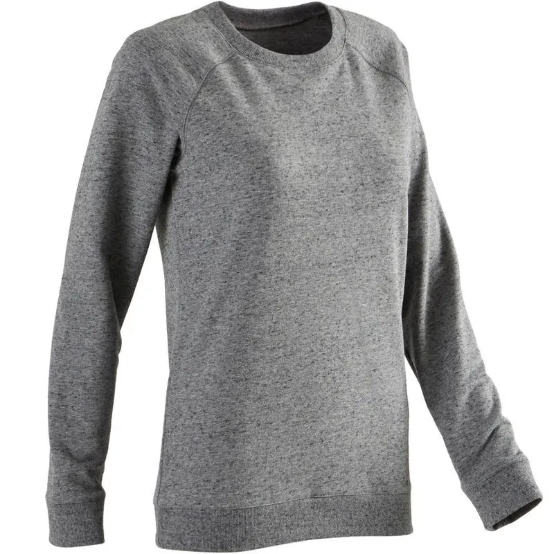 Blusa de Moletom Básica Feminina 100 Cinza - PP