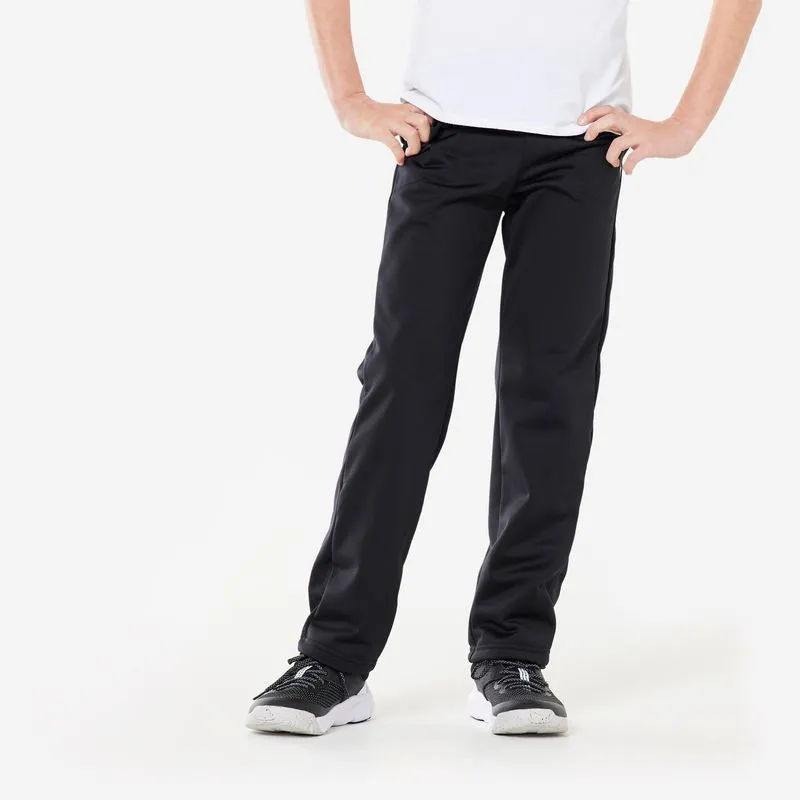 Calça Infantil de Ginástica Respirável Domyos Preta Calça Infantil de Ginástica Respirável, 8 Anos
