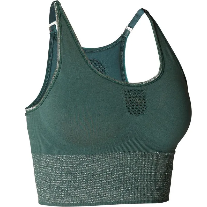 TOP CROPPED SEM COSTURA DE YOGA Verde DYN YOGA W BRA GREEN, S