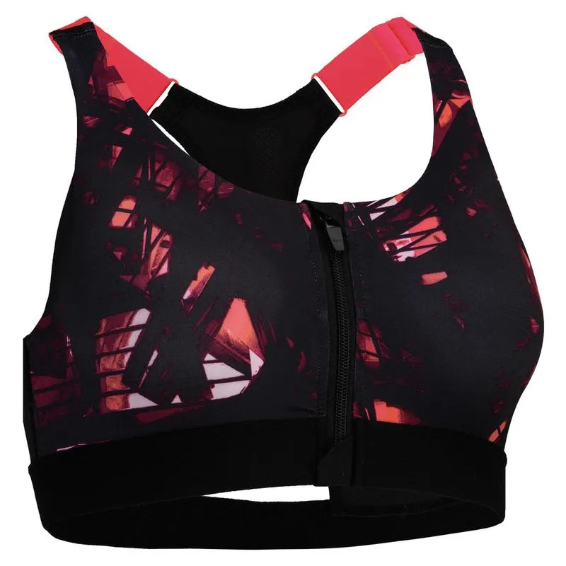 Top de cardio training 900 Preto BRA HIGH IMPACT FBRA900 ZIP GRAPH BLK, S