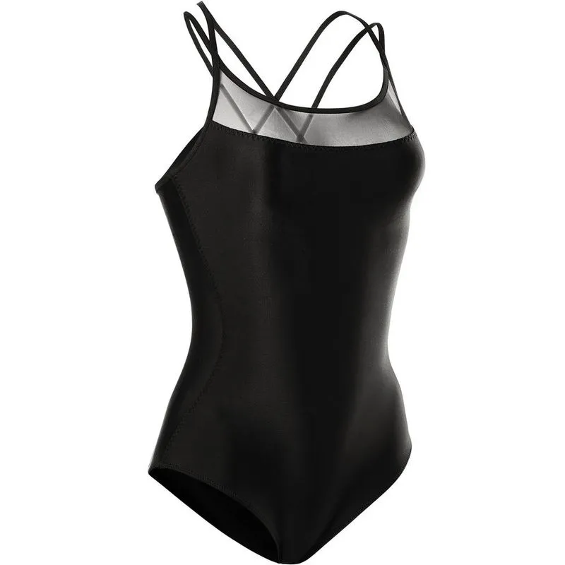 Collant de Dança Clássica Preta DCJ100 W LEOTARD BLK, UK 16 - EU 44