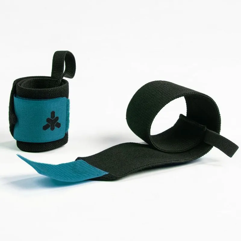 Protetor para pulso de musculação com banda autoaderente Wrist strap turquoise, unique