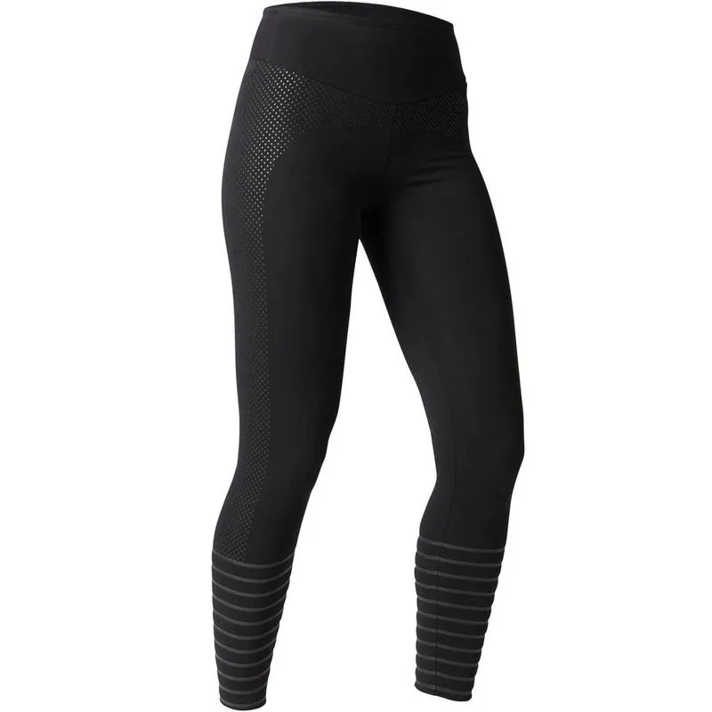Calça Legging Slim de Ginástica e Pilates Feminina Domyos Verde LEGGING 900 SLIM GYM BLACK, S / W28 L31