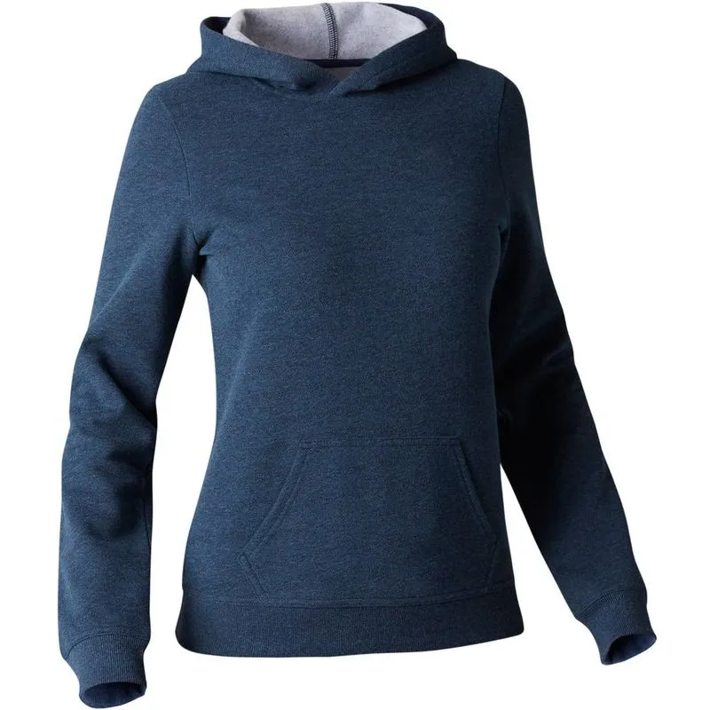 Blusa Feminina de Moletom com Capuz e Bolso Tipo Canguru 120 Azul SWEAT 520 GYM HOOD W HEATHER BLUE PR, XL