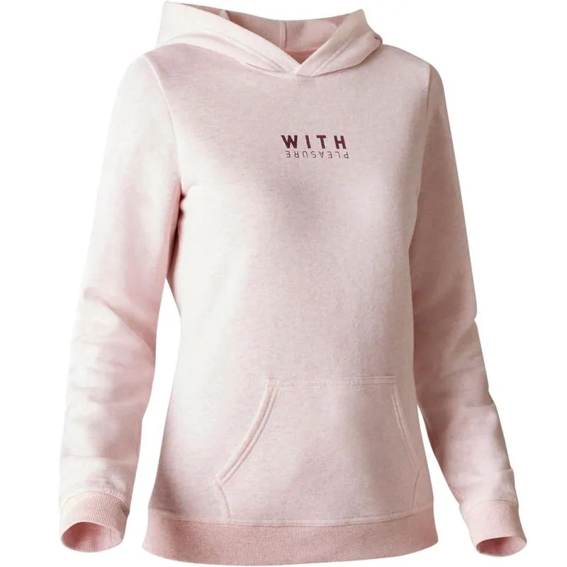 Blusa Feminina de Moletom com Capuz e Bolso Tipo Canguru 120 Rosa SWEAT 520 GYM HOOD W HEATHER PINK P, 2XL