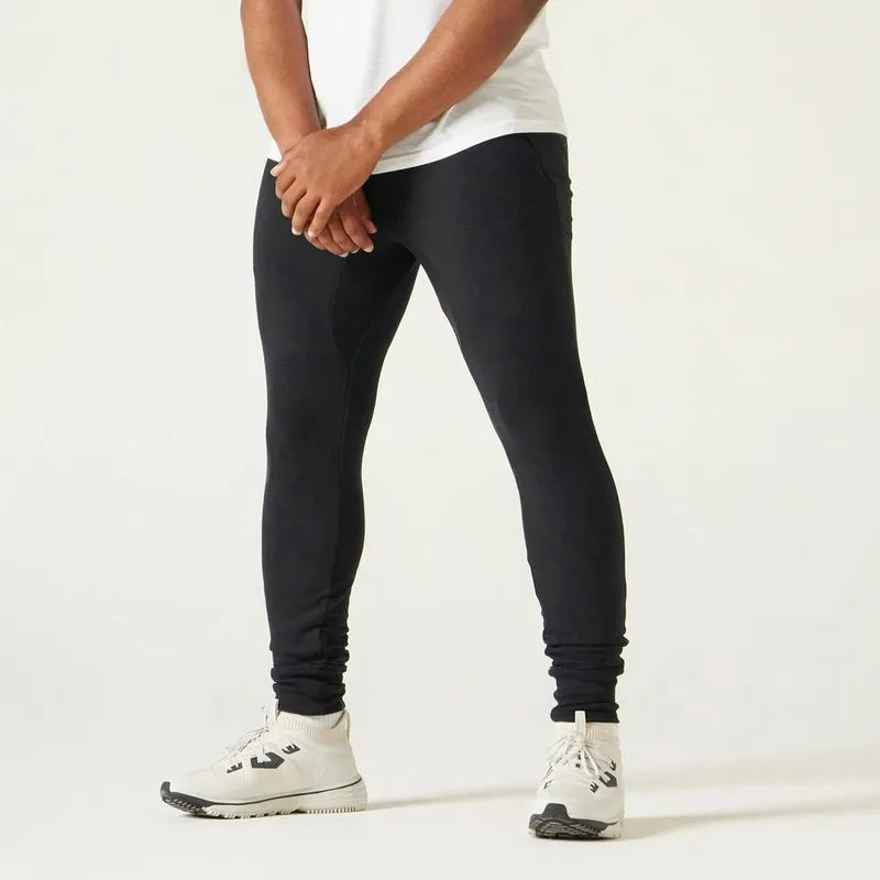 Calça Moletom Skinny Masculina 500 Preta - P/M
