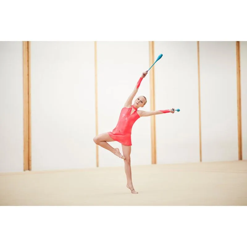 Collant-saia ginástica rítmica GRJML 900 F SKIRT LEOTARD FCP, 8 YEARS