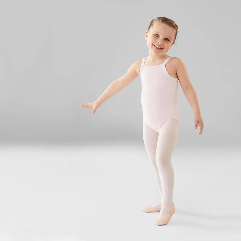 Maillot de Dança Clássica com Alças Finas Rosa Menina, 12 Anos