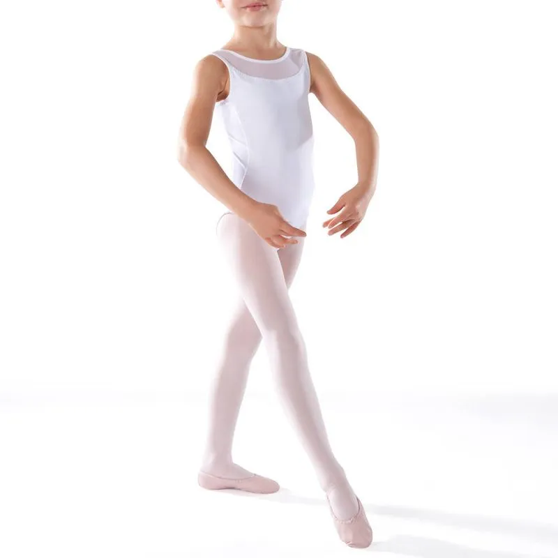 Collant de Ballet Infantil 500 Branco - 8 ANOS