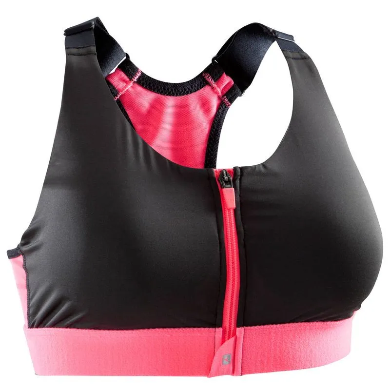 Top de cardio training 900 N/a ENERGY+ BRA ZIP BLACK, L