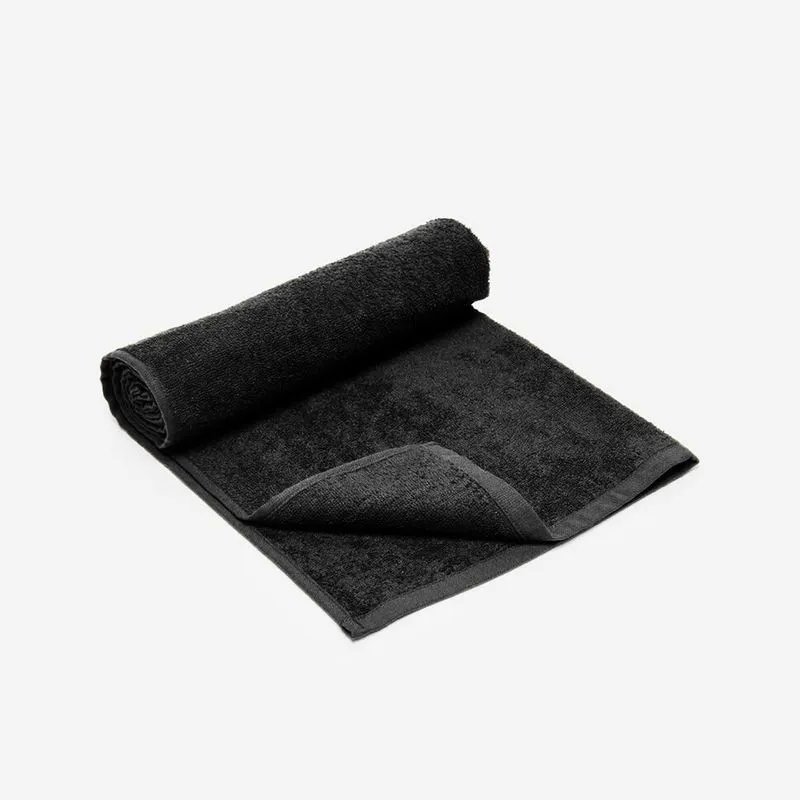 Towel s fitness pink domyos, unique Toalha Pequena em Algodão Ginástica Preto, Tamanho único