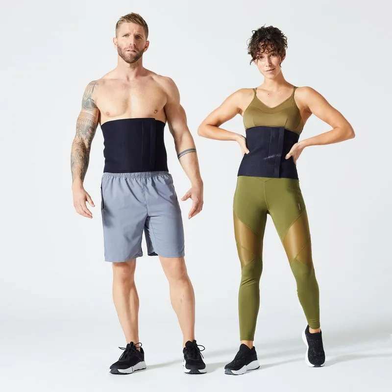 Cinta de Sudação de Fitness Preto, TODOS OS TAMANHOS