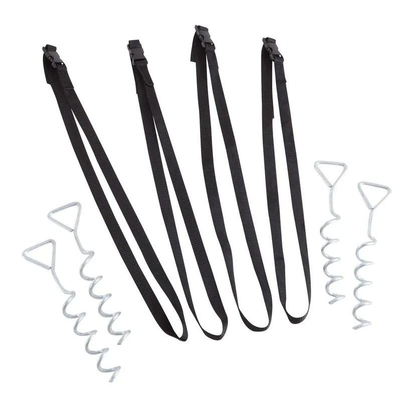 Kit de Ancoragem para Trampolim Domyos Preto - TAMANHO ÚNICO