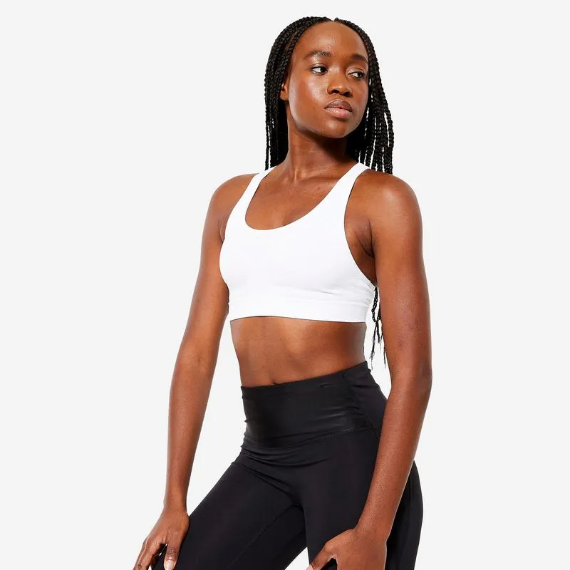Top Feminino de Corrida First Kalenji Branco Top feminino de Corrida First, S