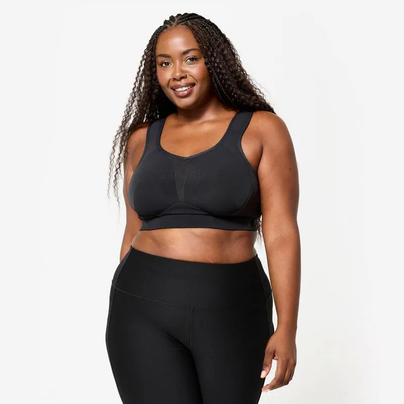 Top Feminino Plus Size de Treino Preto, 3XL EF