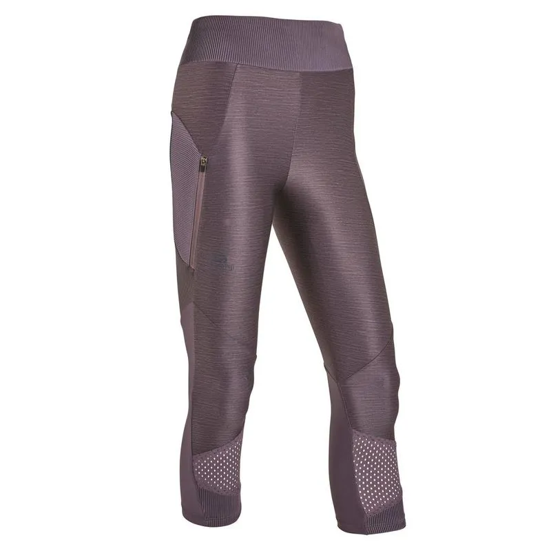 Legging Feminina de Corrida Dry+ Feel Kalenji Cinza 3/4 TIGHT RUN DRY PLUS FEE, XS / W26 L30