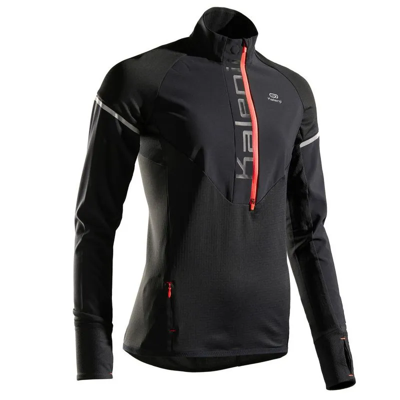 Blusa feminina de corrida Run Warm Regul BLUSA KIPRUN REGUL PRETO 42