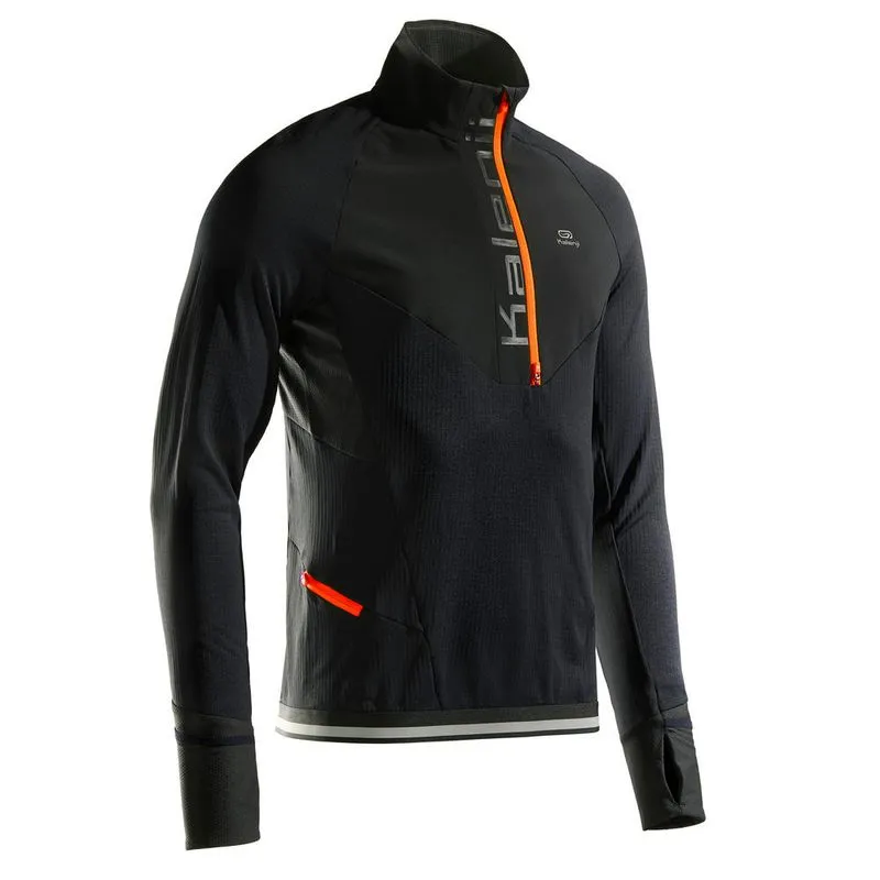 Blusa masculina de corrida Run Warm Regul BLUSA KIPRUN REGUL PTO/VERM M
