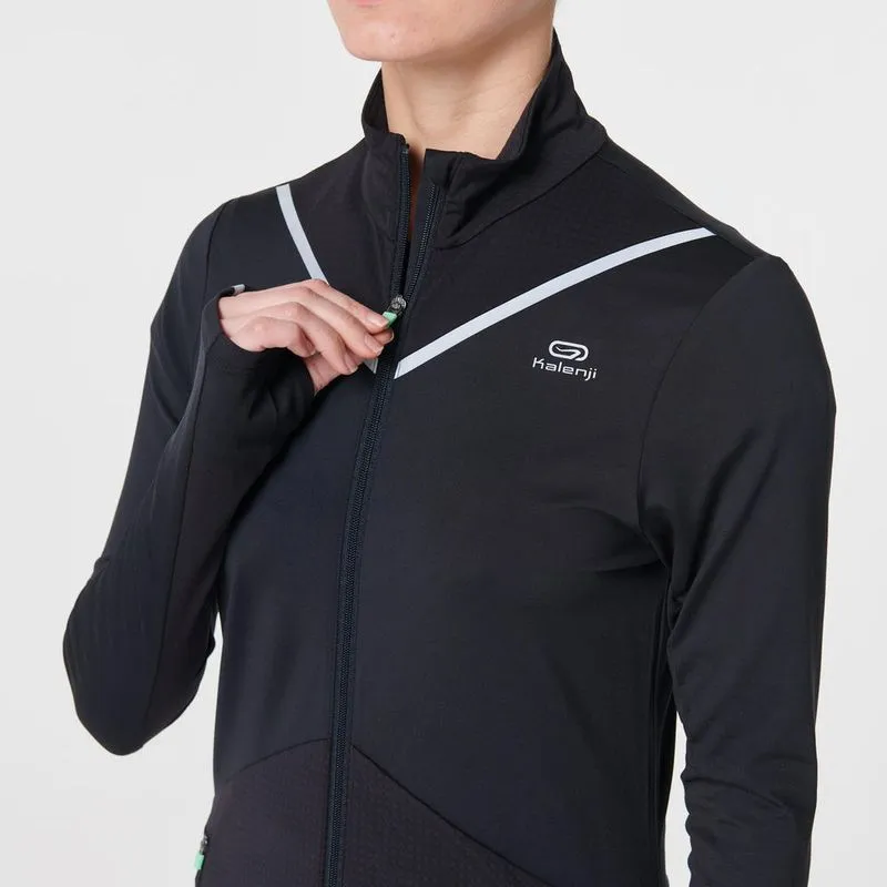 Blusa feminina de corrida Kiprun Warm BLUSA KIPRUN WARM PRETO 42