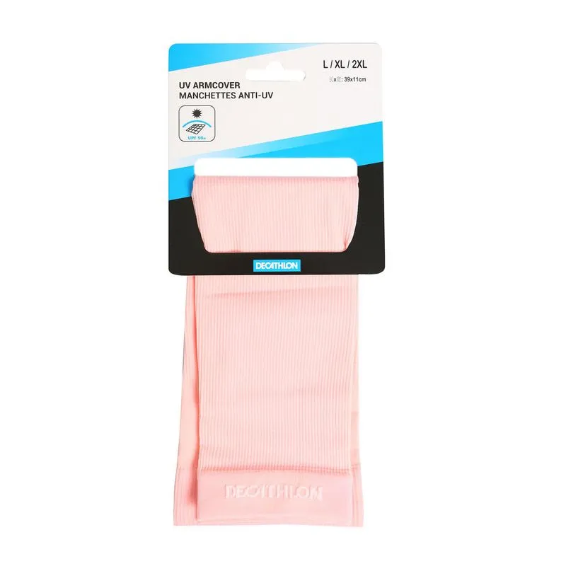 Manguito para corrida Kalenji Rosa-claro ARM COVER UV PROTEC PLAIN PINK, L/XL/2XL