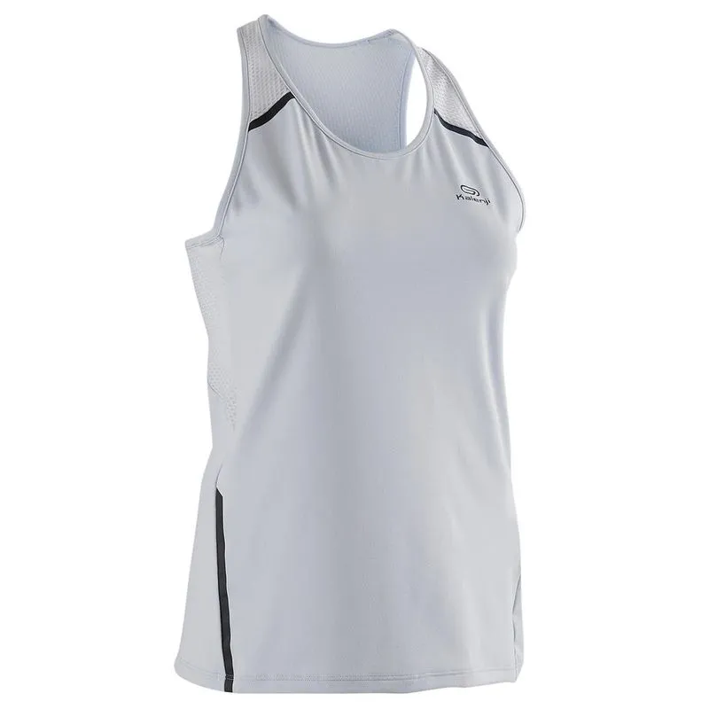 Regata feminina de corrida Run Dry Plus TANK RUN DRY+ W LIGHT GRE, UK 12 - EU 40