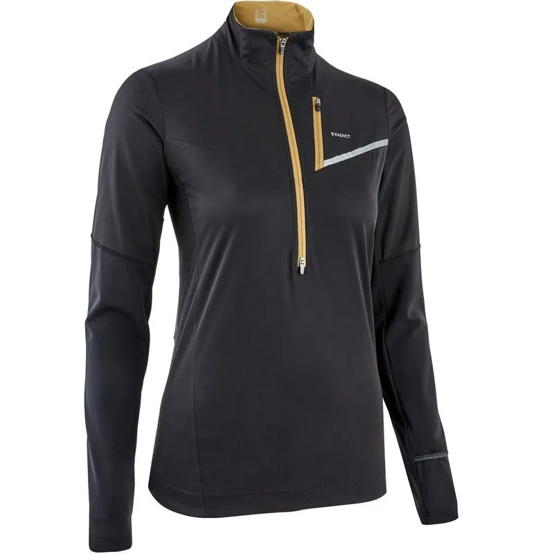 Blusa feminina de corrida Softshell Softshell w black bronze, uk 6 - eu 34