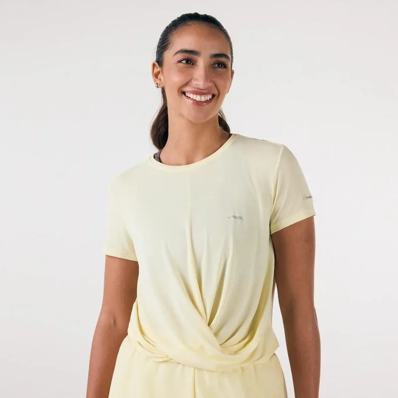 Camiseta Feminina de Corrida Run Knot Kiprun Amarela - PP