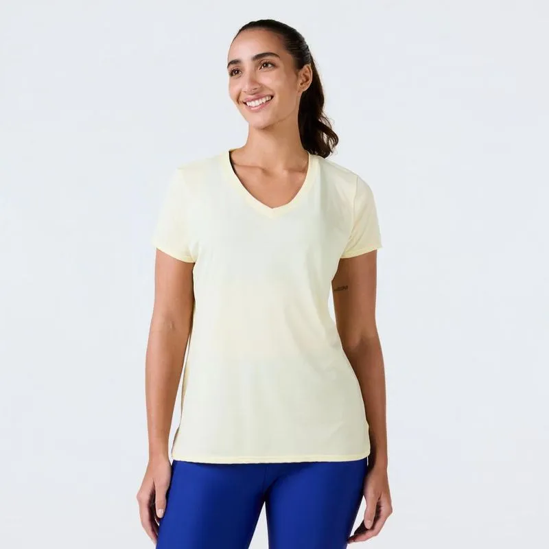 Camiseta Feminina de Treino Domyos Amarela, P