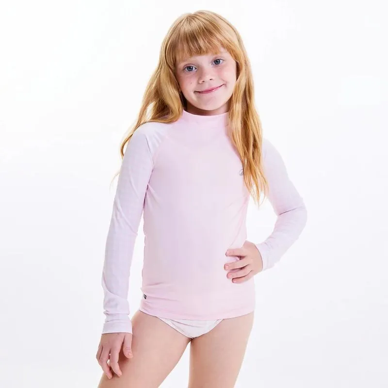 Camiseta Infantil de Surf Manga Longa UV Tribord Rosa - 8 ANOS