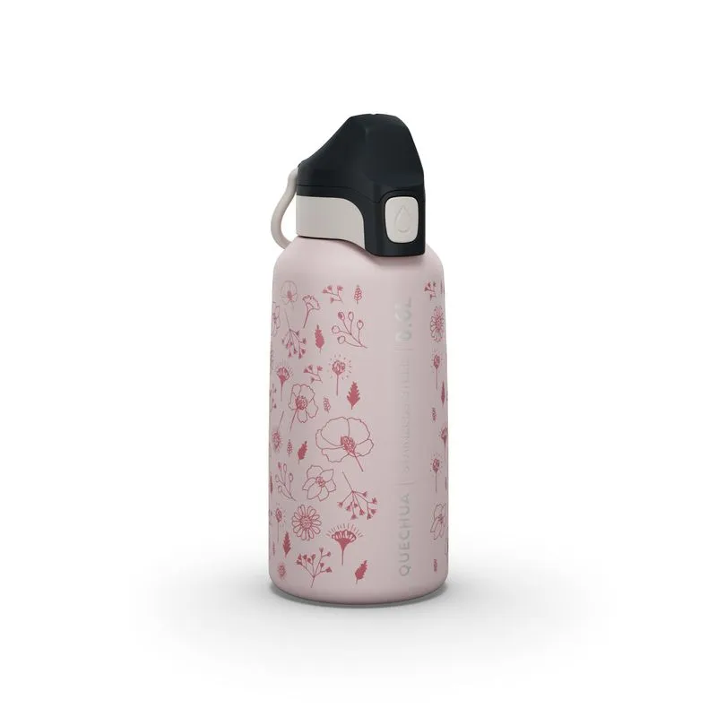 Garrafa Infantil de Hidratação 0.6L Aço Inoxidável Quechua Rosa - UNICO