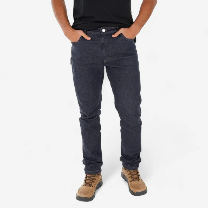 Calça Masculina para Trilha NH500 Quechua Jeans Azul, XL/2XL/W39 L34.