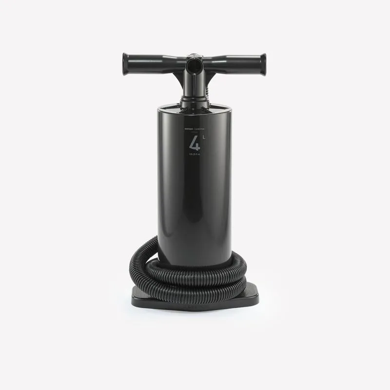 Bomba de Ar Manual de Camping Dupla Ação 4l Quechua Preta BOMBA MANUAL COMFORT DUPLA AÇÃO 4 L - RECOMENDADA PARA COLCHÕES INSUFLÁVEIS, No Size