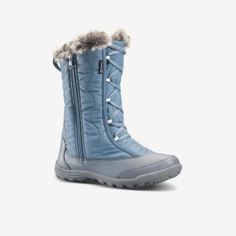Botas Infantil de Trilha Impermeável Quechua Azul Botas Infantil Caminhada Quentes Impermeáveis SH500 Fecho, 31 BR
