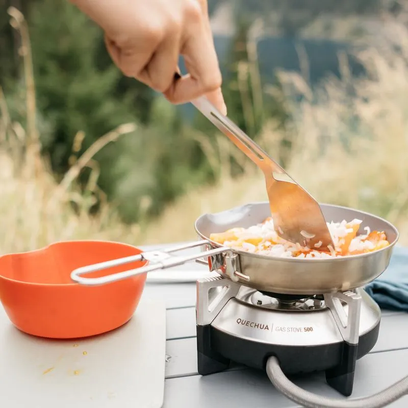 Utensílios de Camping em Aço Inoxidável (conjunto com 2) Quechua - cinza - UNICO