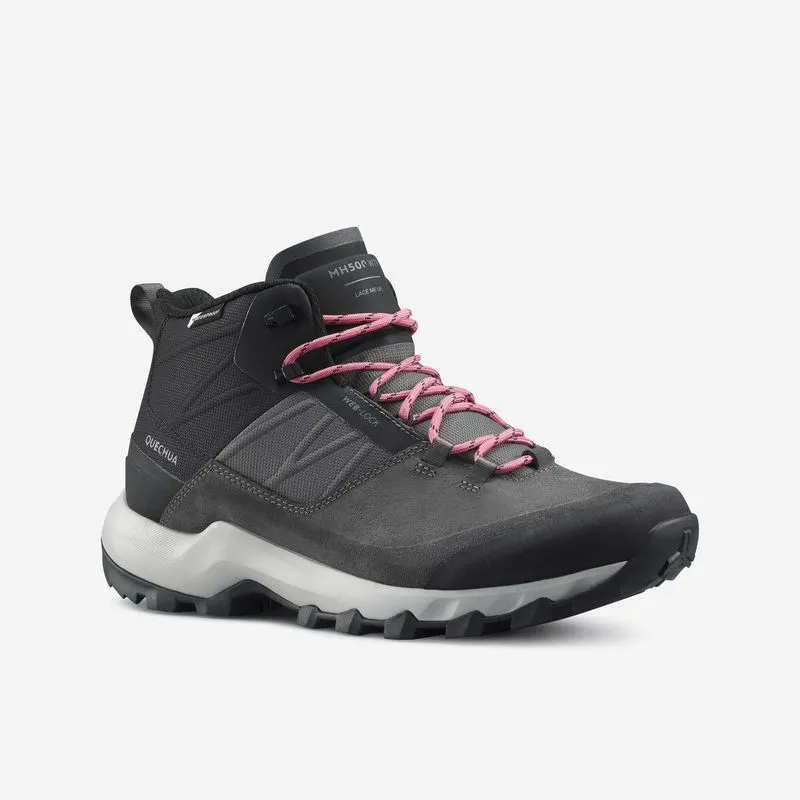 Bota feminina impermeável de Trilha MH500 MID, 34