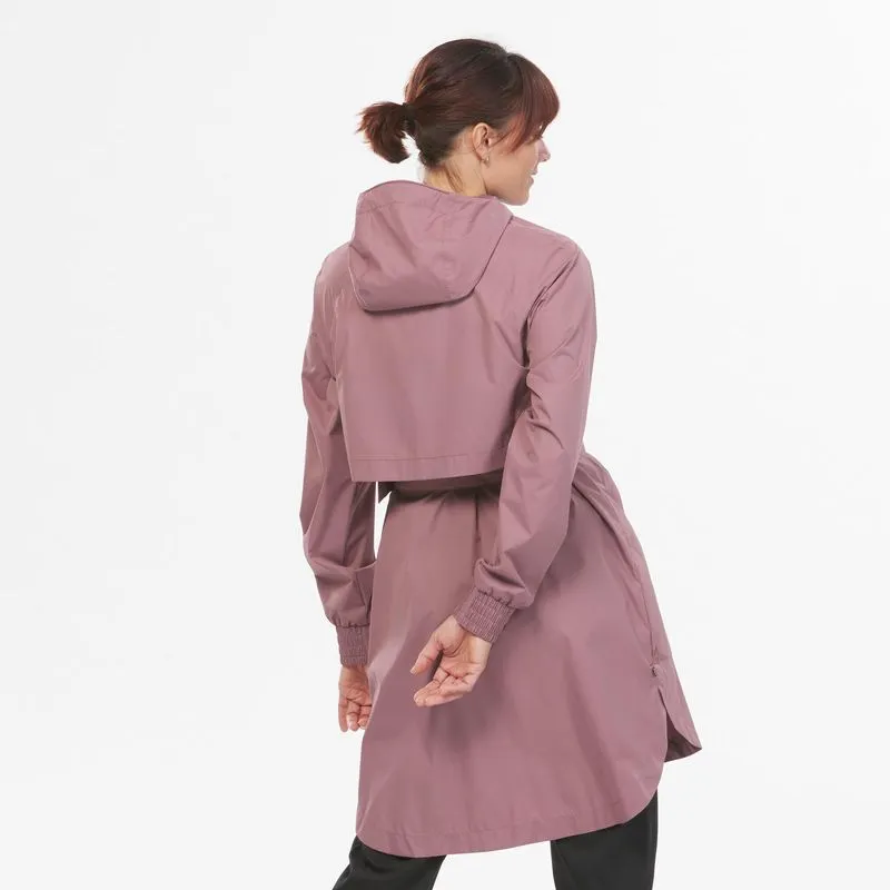 Jaqueta Feminina de Trilha Impermeável Raincut Longue Quechua Rosa Jaqueta Feminina Impermeável para Trilha Raincut Longue Quechua Rosa, G