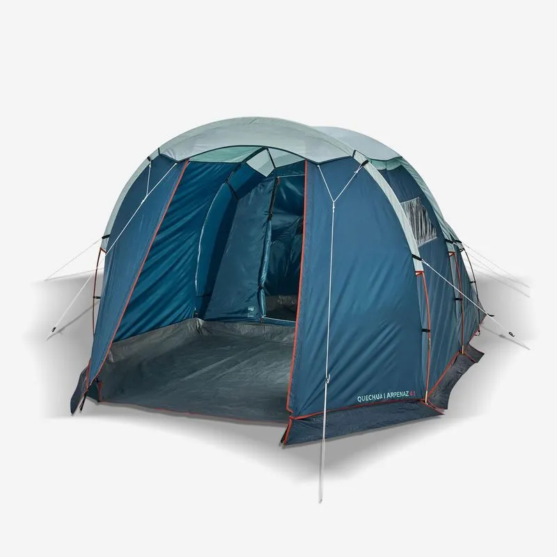 Barraca de Camping Arpenaz 4.1 4 Pessoas 1 Quarto Quechua Azul Barraca de Trilha Arpenaz 4.1 - 4 Pessoas - 1 Quarto, Tamanho único