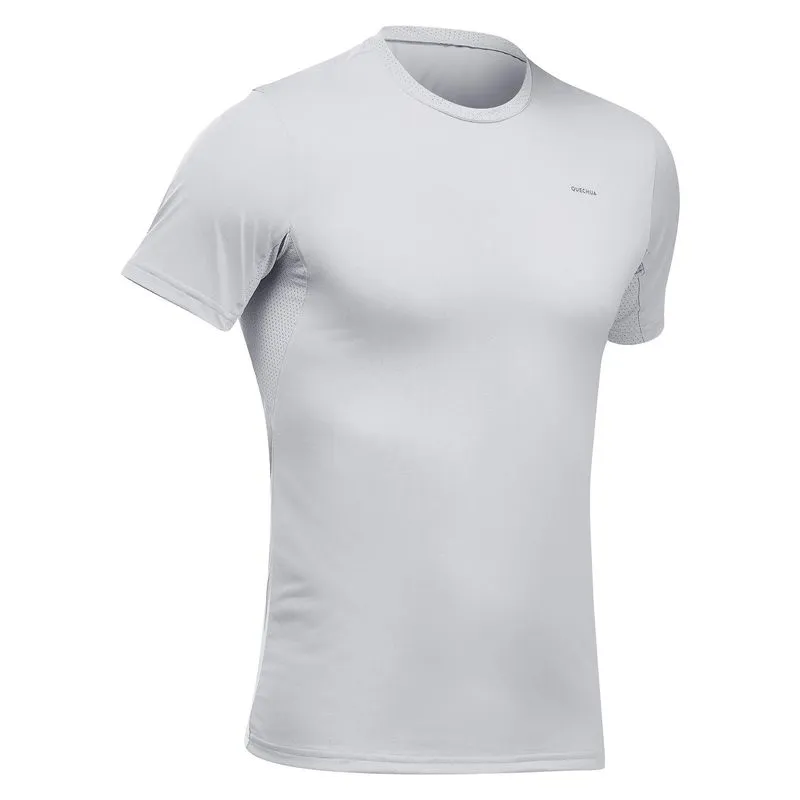 Camiseta Masculina de Trilha MH100 Quechua Cinza, GG