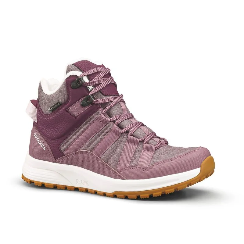 Bota Feminina de Trilha na Neve Impermeável NH500 Quechua Rosa Botas de caminhada na neve quentes e impermeáveis - SH500 MID - mulher, 34