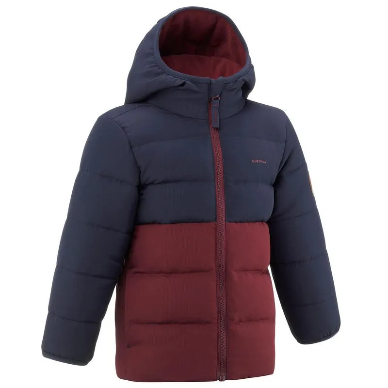 Jaqueta Infantil de Trilha Hike 500 Quechua Azul-vinho, 2-3 ANOS