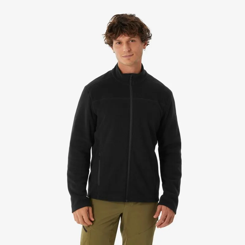 Blusa Fleece Masculina de Trilha Térmica MH100 Quechua Preta, 4G