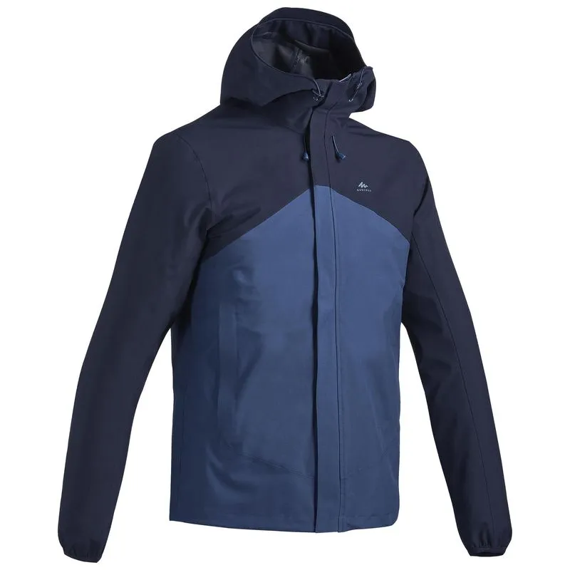 Jaqueta impermeável masculina de trilha Jaqueta Masculina de Trilha 100 Impermeável Quechua Azul - 3G