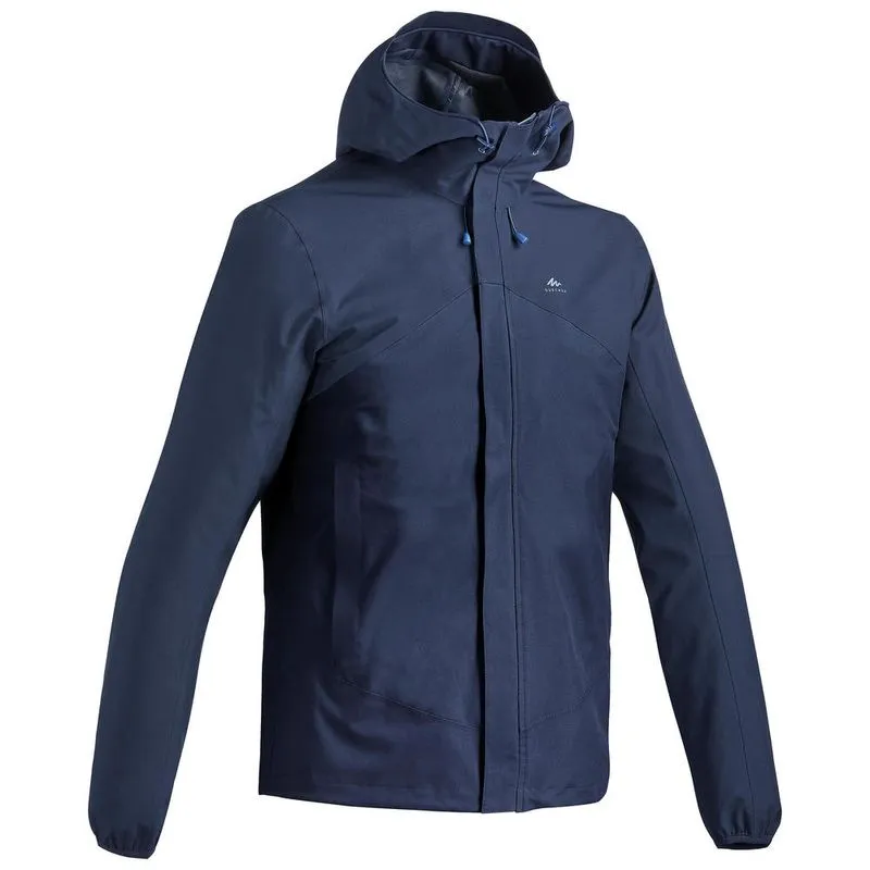 Jaqueta masculina Trilha 100 Impermeável Quechua Abyss-grey Jacket mh150 man navy, xl 3G