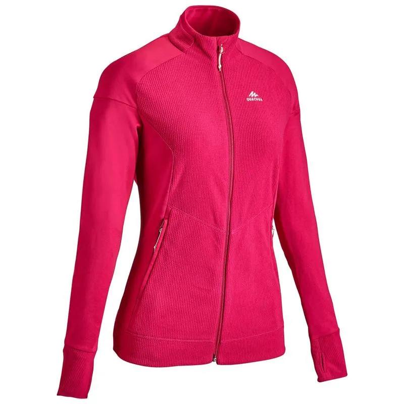 BLUSA FLEECE TÉRMICA E RESPIRÁVEL DE TRILHA FEMININA MH520 W FLEECE PINK, 2XL