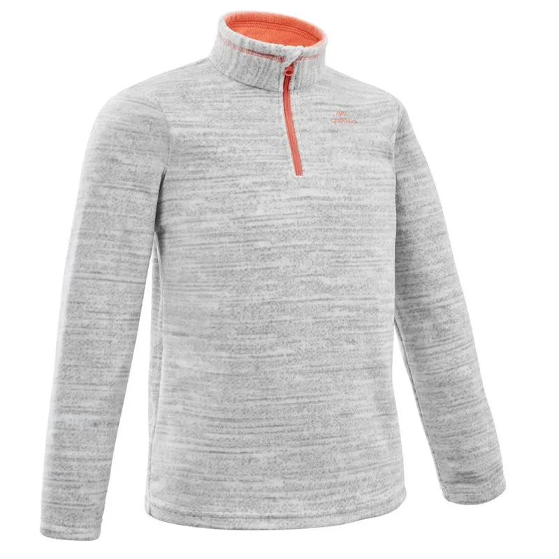 Polar Infantil de Caminhada 7-15 anos Quechua Fleece mh100 tw grey gi, 160-166cm14-15y 12/13 ANOS