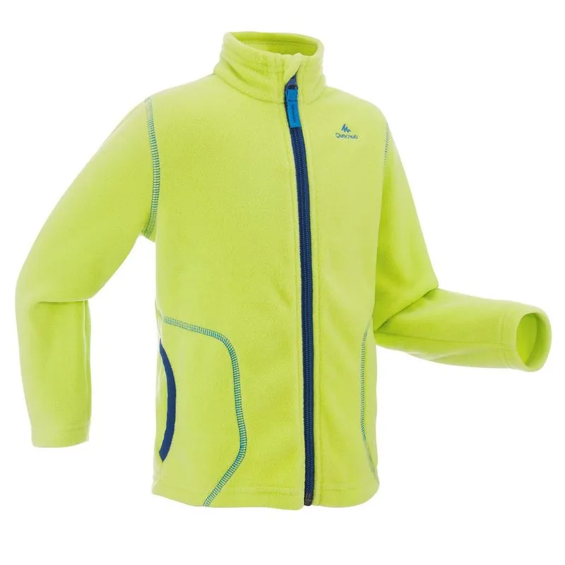 Casaco Polar de Caminhada Criança MH150 Azul Verde FLEECE MH150 KID GREEN B, 113-121CM 5-6Y
