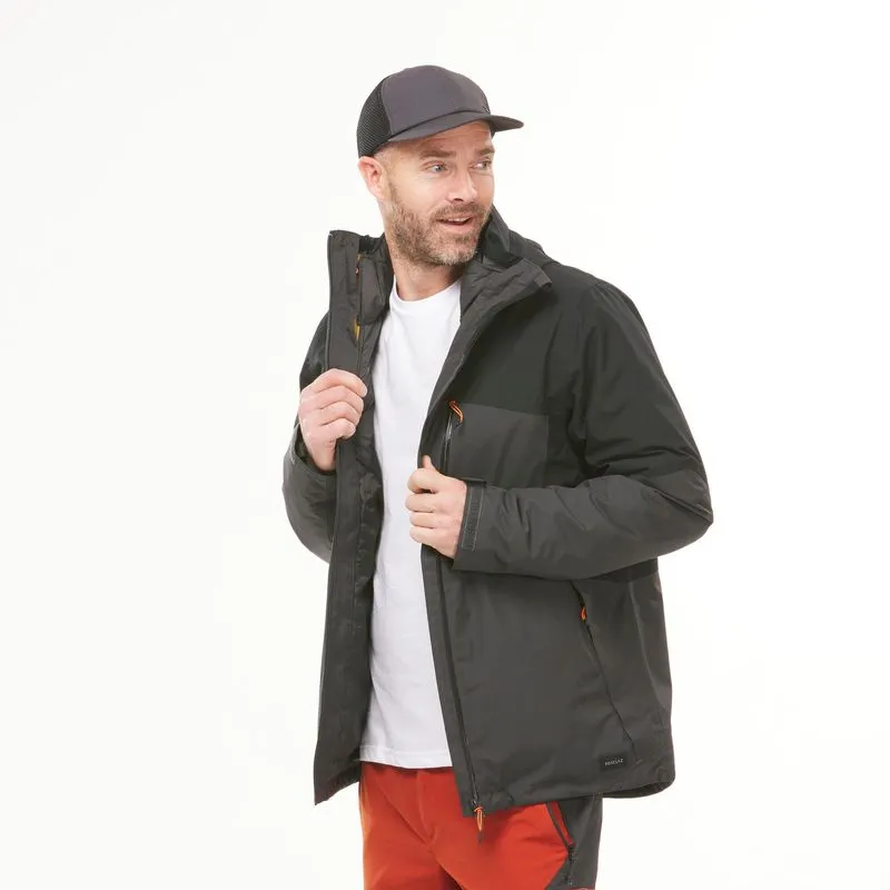 Jaqueta Masculina de Trilha 3 em 1 SH500 Quechua Preta - G