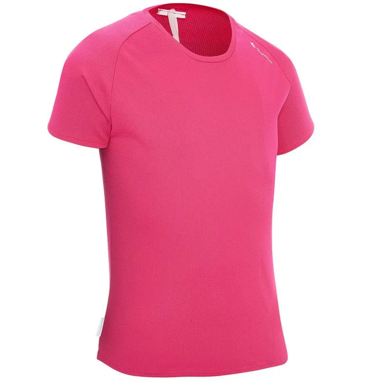 Camiseta Infantil Trilha MH500 Quechua Rosa TS MH500 TW JR T-SHIRT, 151-160CM12-13Y