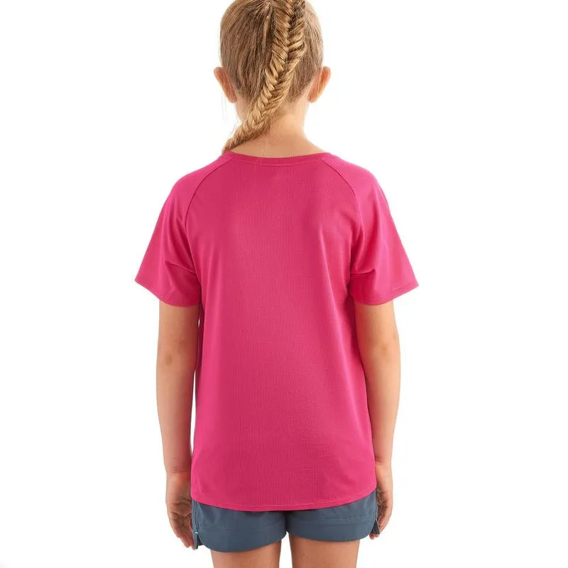 Camiseta Infantil Trilha MH500 Quechua Rosa TS MH500 TW JR T-SHIRT, 161-172CM14-15Y